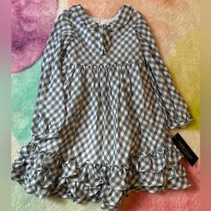 NWT Mabel + Honey blue gingham dress!